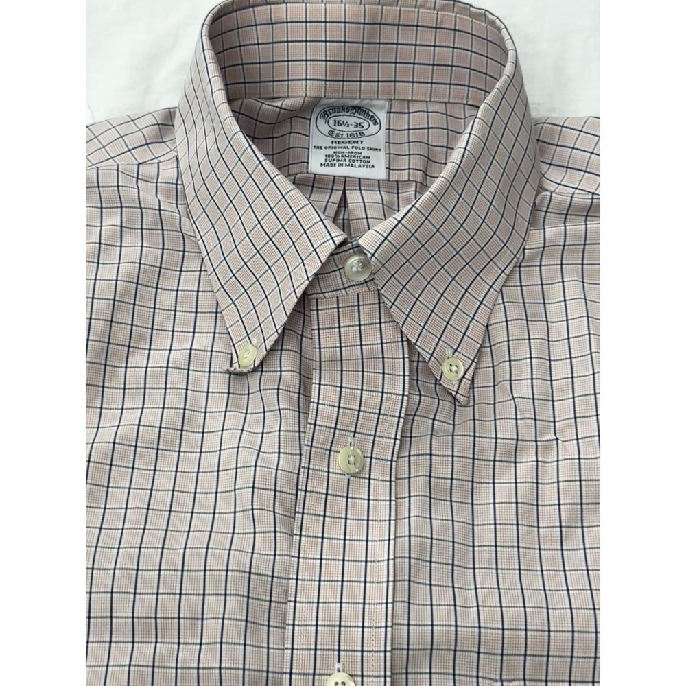 Brooks Brothers Mens 16.5 - 35 Regent Original Polo Shirt Supima Cotton